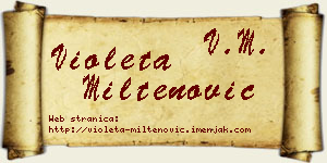 Violeta Miltenović vizit kartica